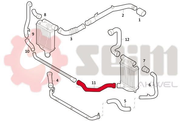 Durite de turbocompresseur (Durite de turbo) SEIM 981695