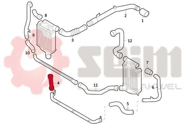 Durite de turbocompresseur (Durite de turbo) SEIM 981698