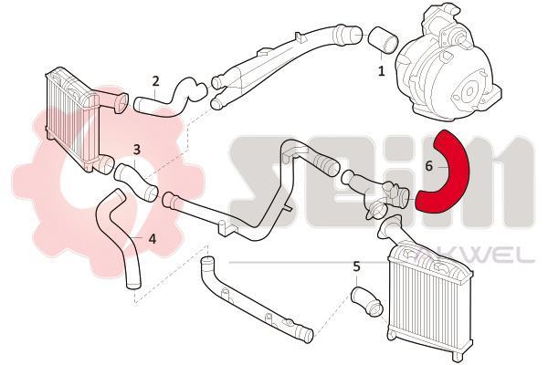 Durite de turbocompresseur (Durite de turbo) SEIM 981706