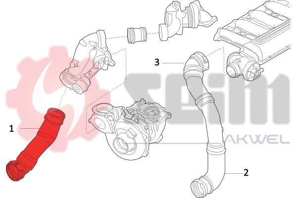 Durite de turbocompresseur (Durite de turbo) SEIM 981714