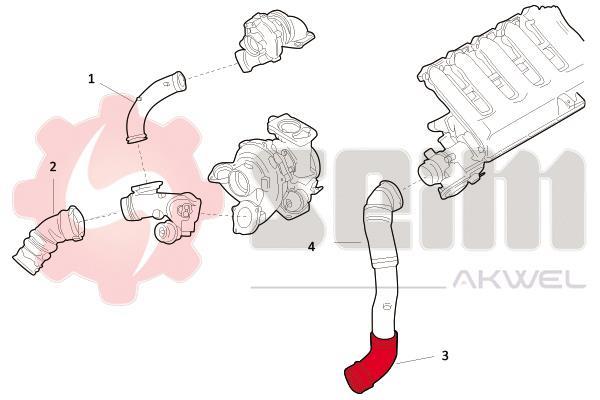 Durite de turbocompresseur (Durite de turbo) SEIM ref. 981715