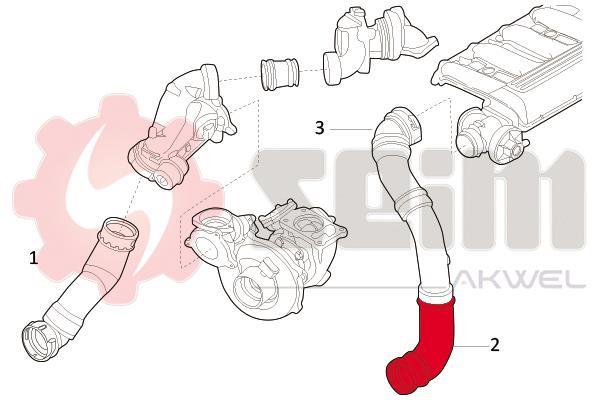 Durite de turbocompresseur (Durite de turbo) SEIM 981716