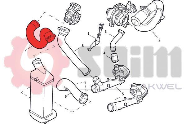 Durite de turbocompresseur (Durite de turbo) SEIM 981743