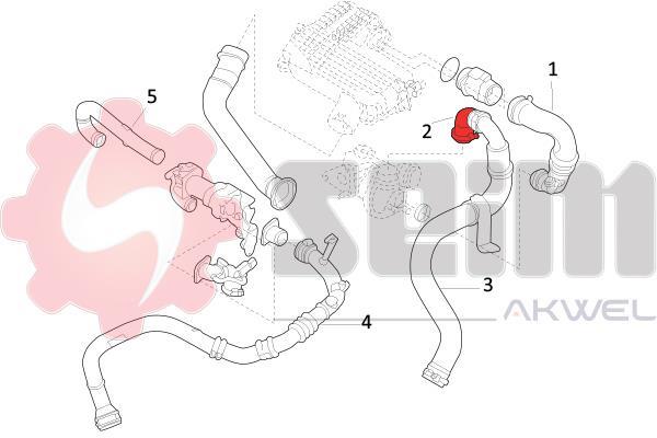 Durite de turbocompresseur (Durite de turbo) SEIM ref. 981750