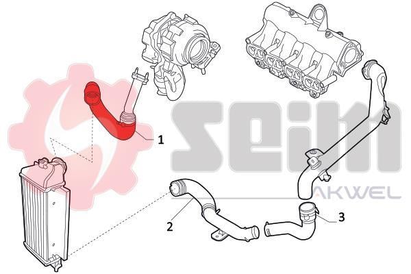 Durite de turbocompresseur (Durite de turbo) SEIM 981753
