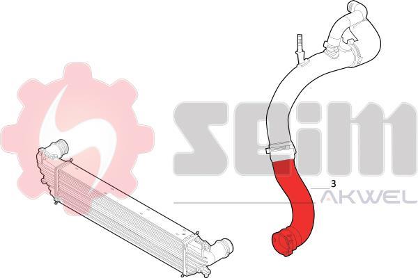 Durite de turbocompresseur (Durite de turbo) SEIM 981759