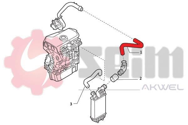 Durite de turbocompresseur (Durite de turbo) SEIM ref. 981765