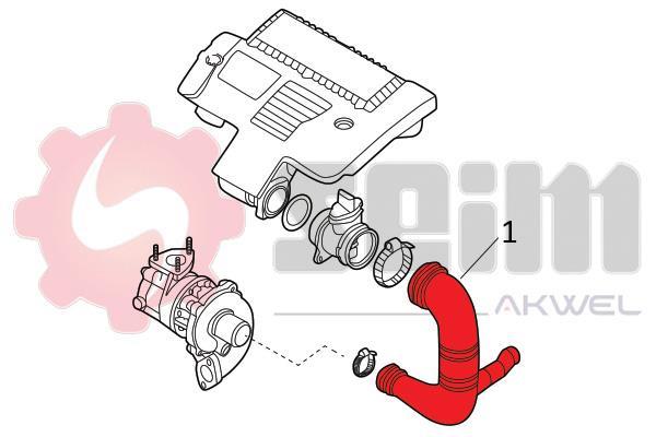 Durite de turbocompresseur (Durite de turbo) SEIM ref. 981776