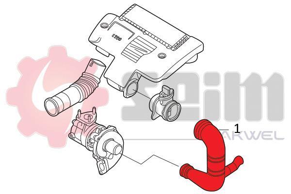 Durite de turbocompresseur (Durite de turbo) SEIM ref. 981776