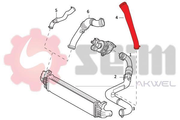 Durite de turbocompresseur (Durite de turbo) SEIM 981780