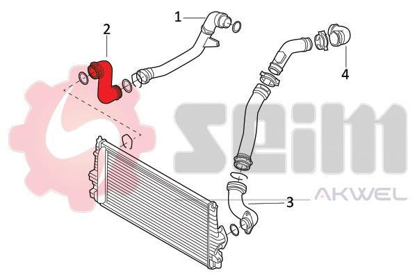 Durite de turbocompresseur (Durite de turbo) SEIM 981797