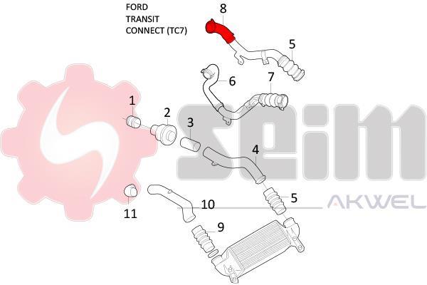 Durite de turbocompresseur (Durite de turbo) SEIM 981801