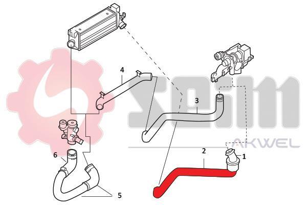 Durite de turbocompresseur (Durite de turbo) SEIM ref. 981804
