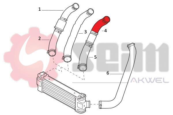 Durite de turbocompresseur (Durite de turbo) SEIM 981809