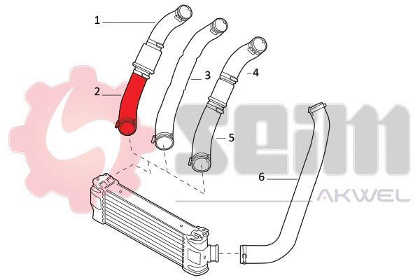 Durite de turbocompresseur (Durite de turbo) SEIM 981810