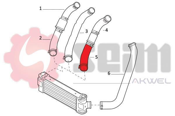 Durite de turbocompresseur (Durite de turbo) SEIM 981810