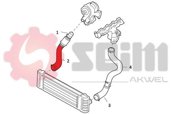 Durite de turbocompresseur (Durite de turbo) SEIM ref. 981812