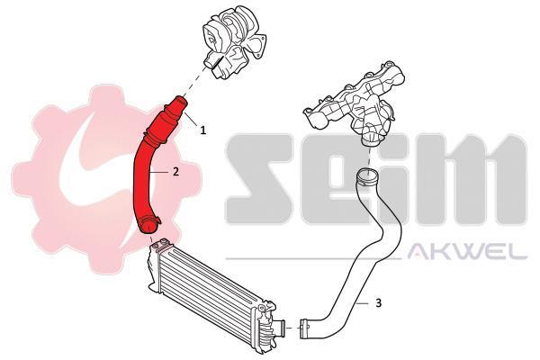 Durite de turbocompresseur (Durite de turbo) SEIM 981814