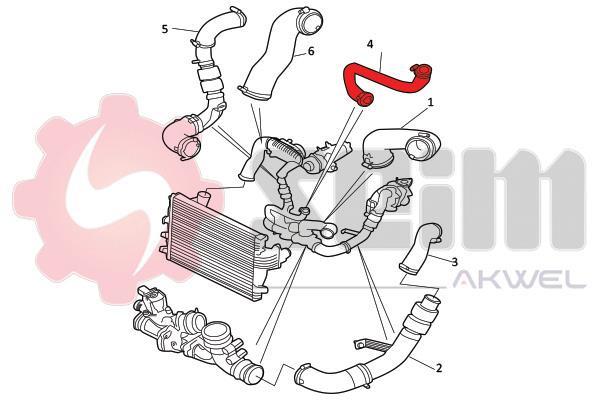 Durite de turbocompresseur (Durite de turbo) SEIM ref. 981819