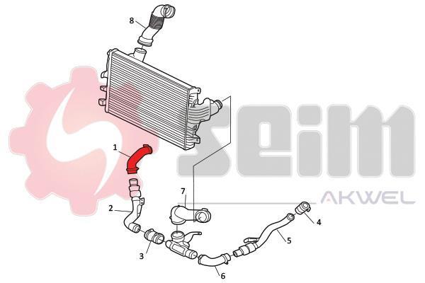 Durite de turbocompresseur (Durite de turbo) SEIM ref. 981820