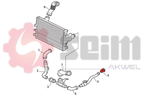 Durite de turbocompresseur (Durite de turbo) SEIM ref. 981821