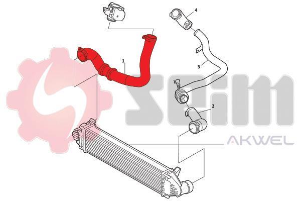 Durite de turbocompresseur (Durite de turbo) SEIM 981827