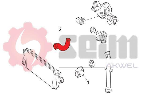 Durite de turbocompresseur (Durite de turbo) SEIM 981845