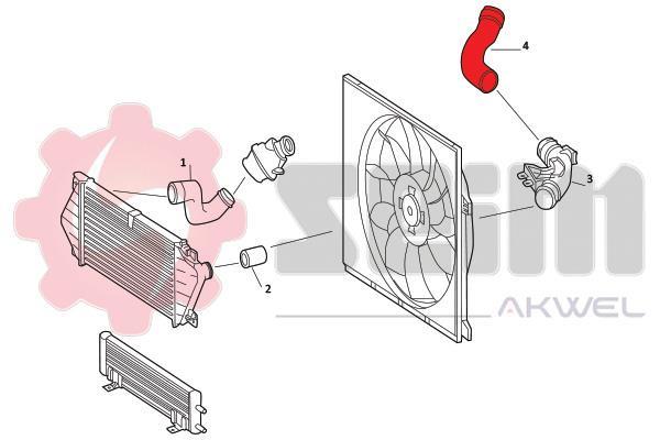 Durite de turbocompresseur (Durite de turbo) SEIM ref. 981850