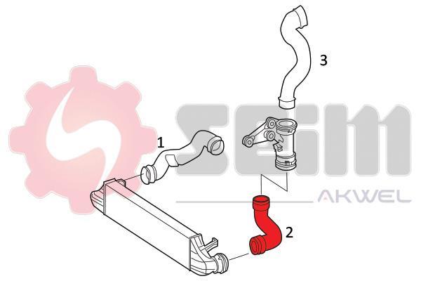 Durite de turbocompresseur (Durite de turbo) SEIM 981851