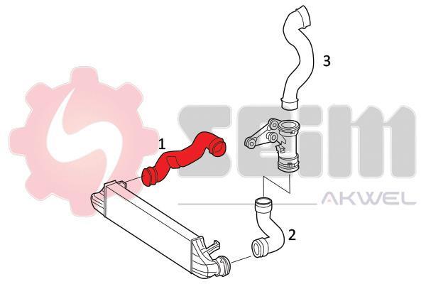 Durite de turbocompresseur (Durite de turbo) SEIM 981852