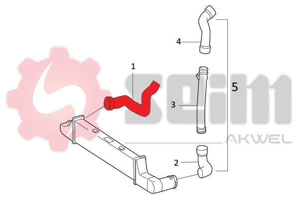Durite de turbocompresseur (Durite de turbo) SEIM 981858