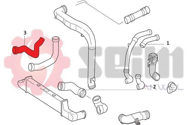 Durite de turbocompresseur (Durite de turbo) SEIM 981860