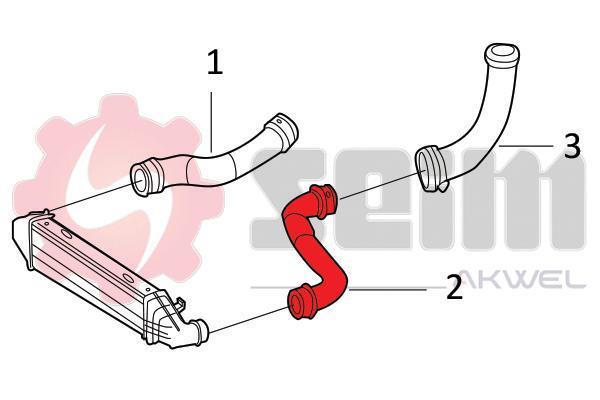 Durite de turbocompresseur (Durite de turbo) SEIM ref. 981866