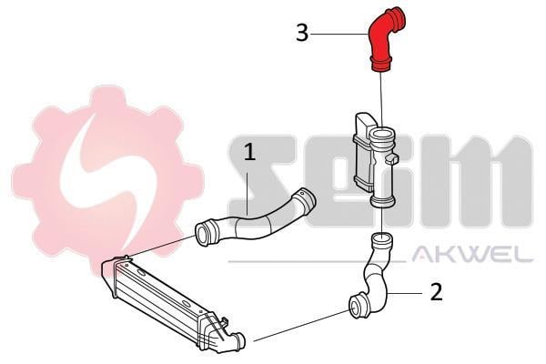 Durite de turbocompresseur (Durite de turbo) SEIM ref. 981872