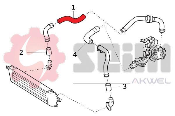 Durite de turbocompresseur (Durite de turbo) SEIM 981875