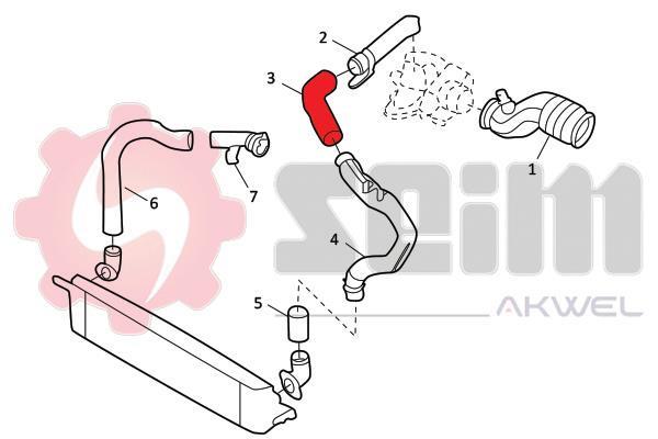 Durite de turbocompresseur (Durite de turbo) SEIM 981876