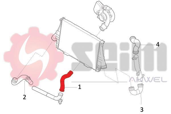 Durite de turbocompresseur (Durite de turbo) SEIM 981893