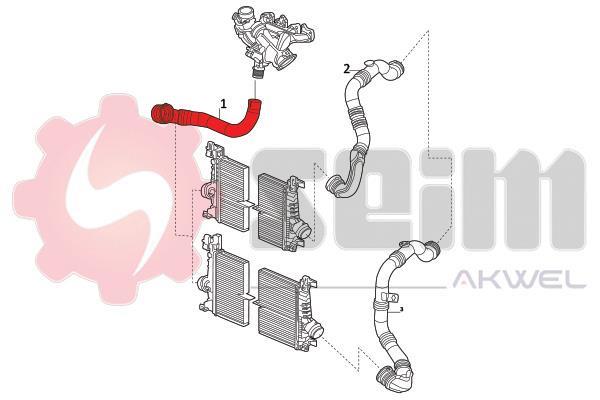 Durite de turbocompresseur (Durite de turbo) SEIM 981895