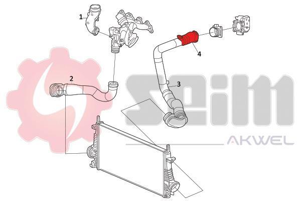 Durite de turbocompresseur (Durite de turbo) SEIM 981896