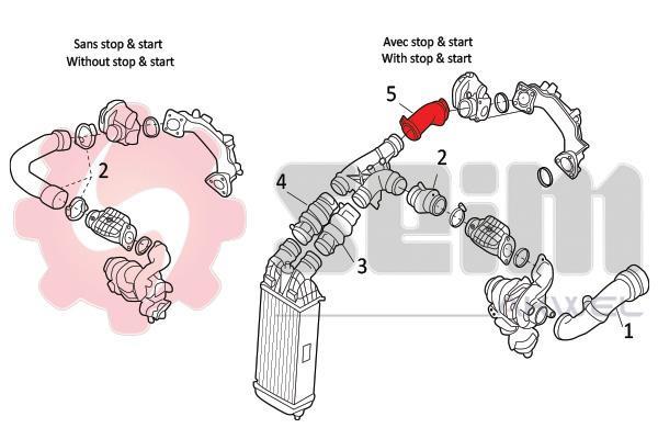 Durite de turbocompresseur (Durite de turbo) SEIM ref. 981897