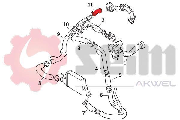 Durite de turbocompresseur (Durite de turbo) SEIM ref. 981897