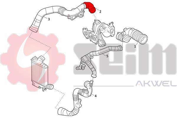 Durite de turbocompresseur (Durite de turbo) SEIM 981909