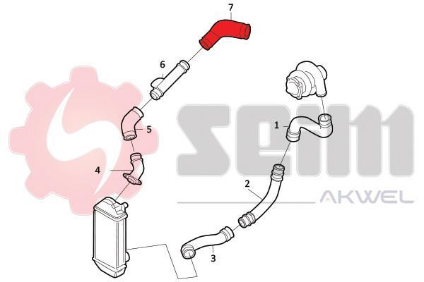 Durite de turbocompresseur (Durite de turbo) SEIM ref. 981922