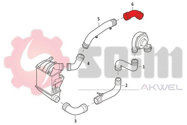 Durite de turbocompresseur (Durite de turbo) SEIM ref. 981922