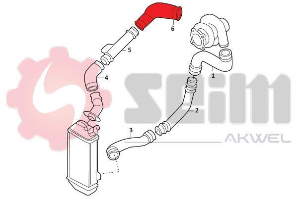 Durite de turbocompresseur (Durite de turbo) SEIM ref. 981922