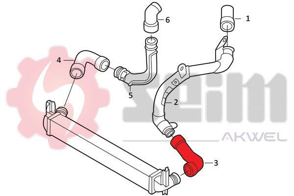 Durite de turbocompresseur (Durite de turbo) SEIM ref. 981927