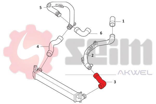 Durite de turbocompresseur (Durite de turbo) SEIM ref. 981927