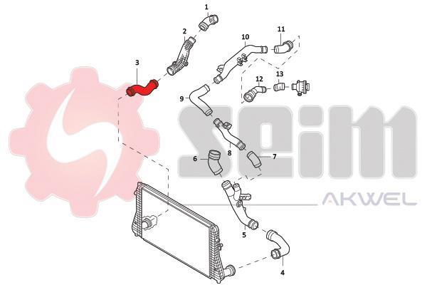 Durite de turbocompresseur (Durite de turbo) SEIM 981937