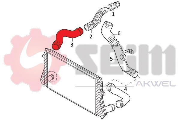 Durite de turbocompresseur (Durite de turbo) SEIM 981937
