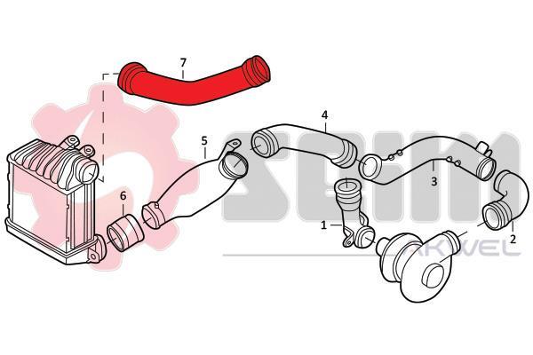 Durite de turbocompresseur (Durite de turbo) SEIM 981942